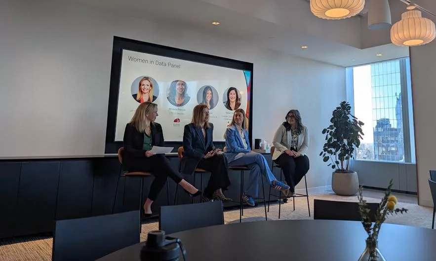 Women in Data Panel featuring Miranda Pocock Cloud Perspective, Susan Zaffers MVP Healthcare, Katie Tougas The Hartford